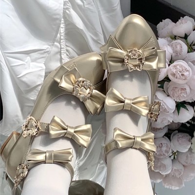 Letter From Cloud Showa Doll Low Heel Shoes(8 Colours/Full Payment Without Shipping)